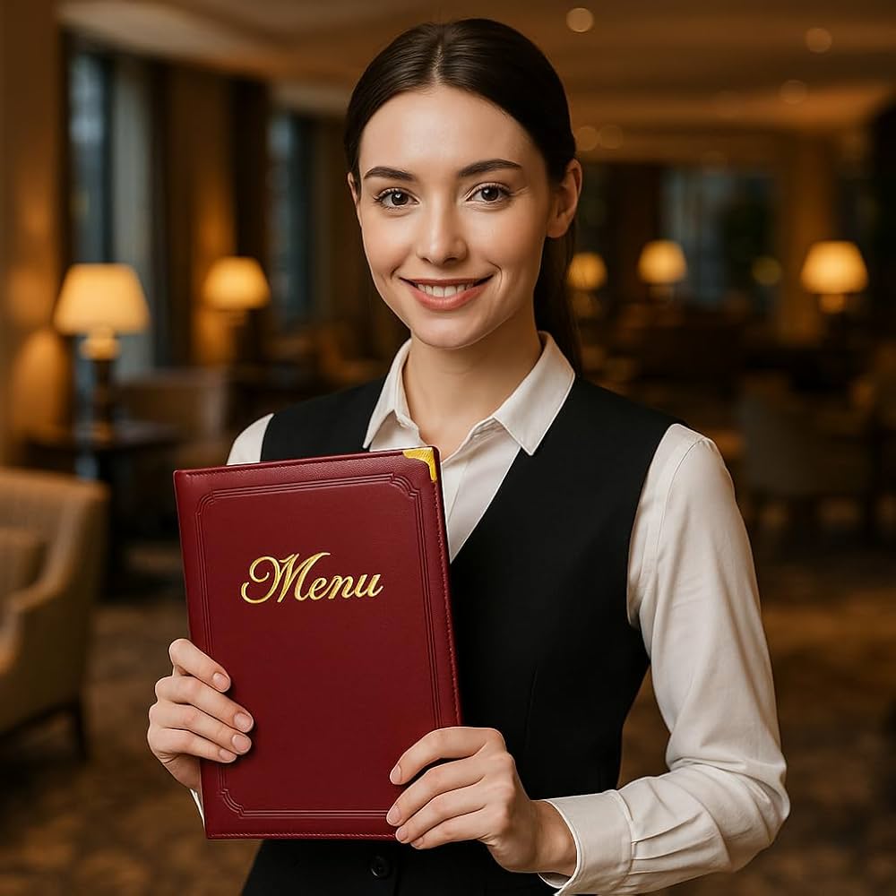 Amazon.co.jp: fieldlabo メニューブック A4サイズ PUレザー製 7