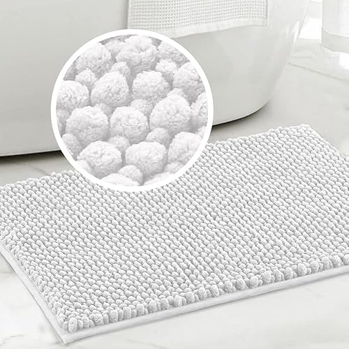Miniatura 8 de Turquoize Alfombras de baño de felpilla antideslizante para baño, 20 x 32 pulgadas, extra suaves y absorbentes, peludas, lavables a máquina,