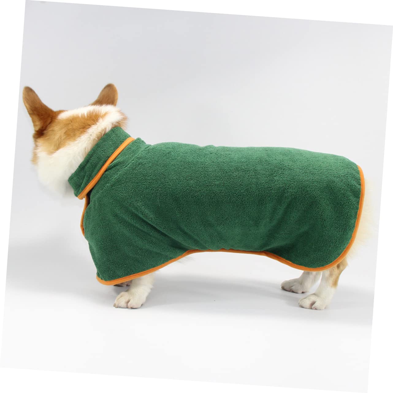 Kisangel 2 Pièces Peignoir pour Animaux De Compagnie Serviettes De Bain Chat Serviette à Capuche pour Chien Serviette De Séchage pour Chien Serviette De Bain en Microfibre pour Chien Green