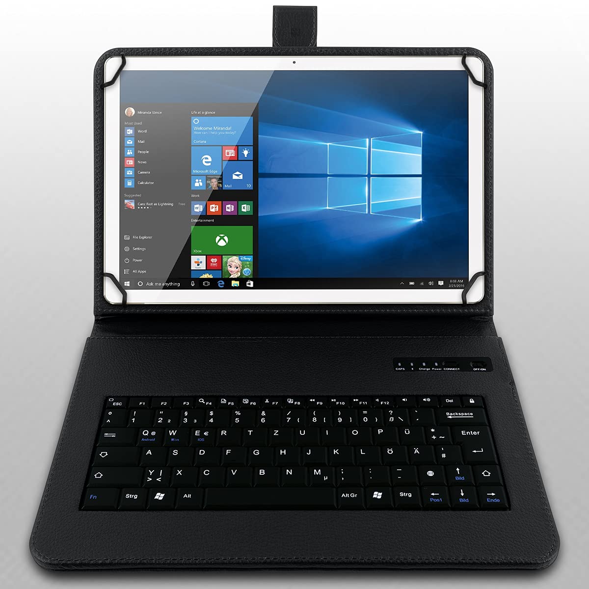 Tablet Hülle kompatibel mit Blackview Tab 20 16 15 13 12 11 10 Pro 9 8 8E Tasche Tastatur Bluetooth Deutsch QWERTZ Case Schutzhülle Cover
