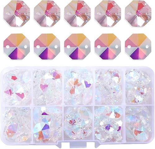 Miniatura 7 de 100 cuentas de mariposa de cristal  LONGWIN de 0.551 in cuentas de vidrio multicolor para fabricación de joyas piezas de araña