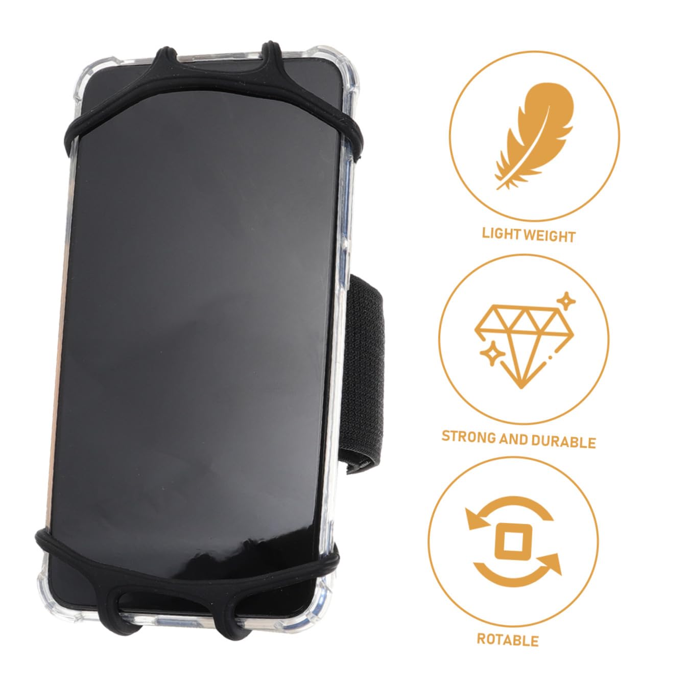 Operitacx 16 Pezzi Braccialetto Del Cellulare Sottile Porta Cellulare Da Braccio Polso Accessori Da Corsa Porta Del Telefono Per L'esecuzione Presa Gel Di Silice Black