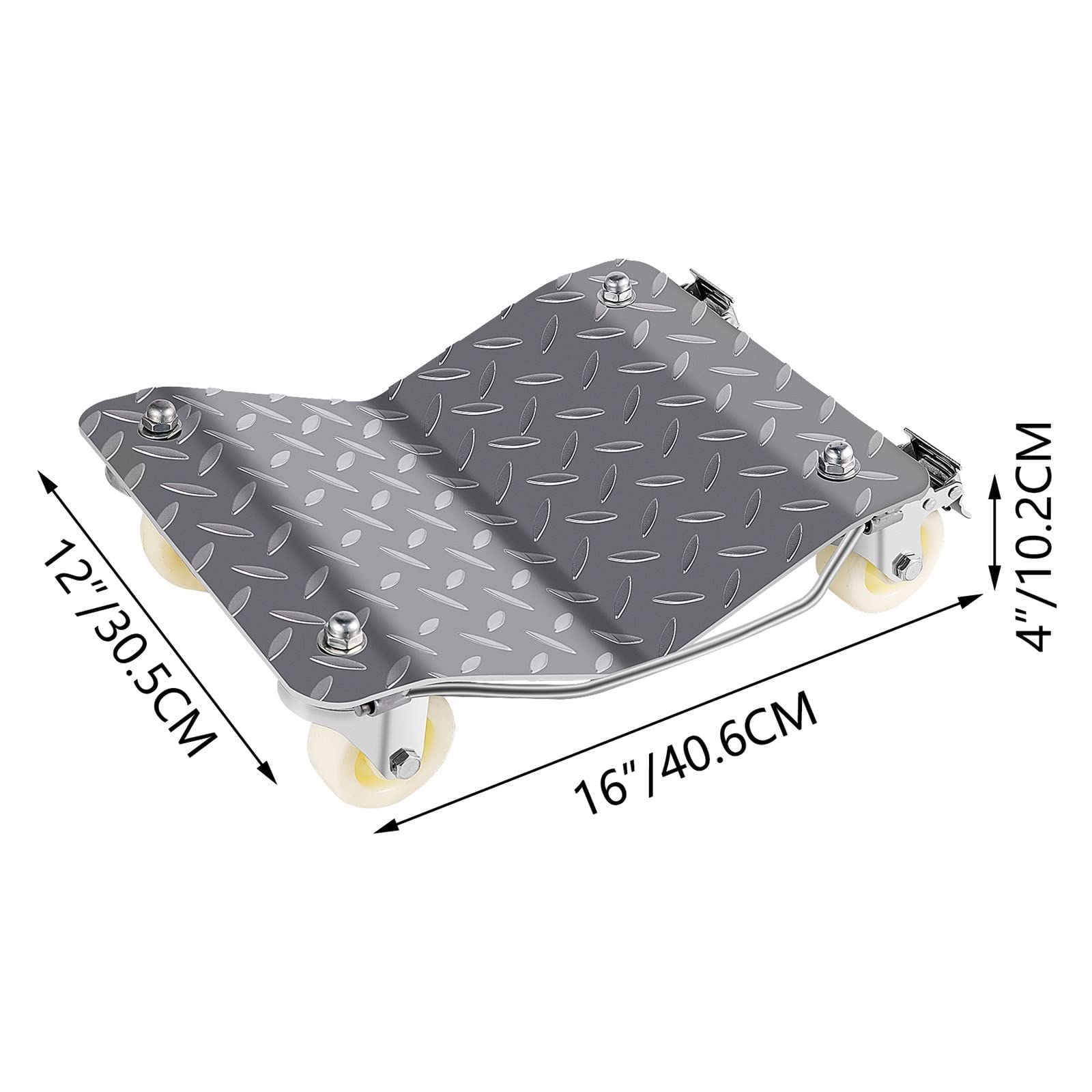 Generic Set di 4 carrelli per ruote di alta qualità per riparazione e spostamento auto, capacità di carico 680 kg, comodi pattini per veicoli