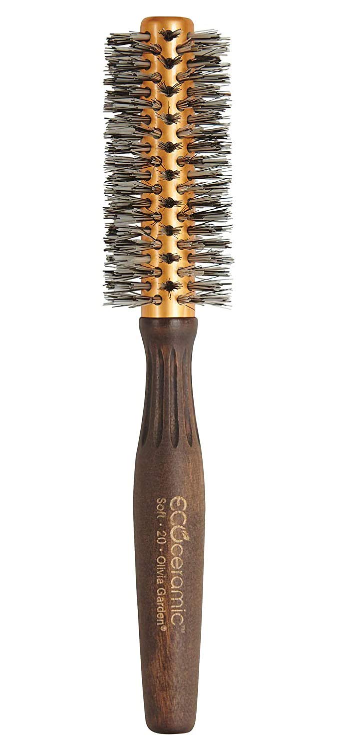 EcoCeramic Soft Bristles Round Thermal Hair Brush (not electrical)
