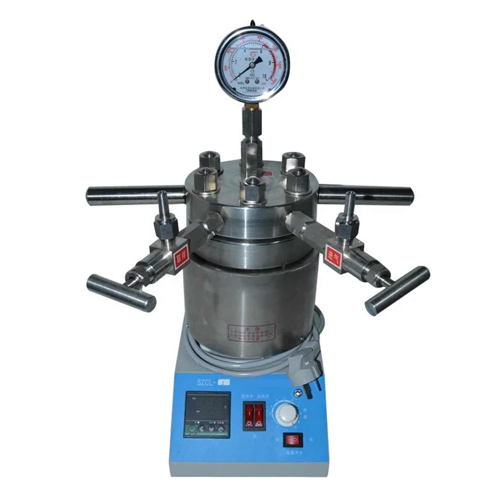 Reaktor autoklawowy hydrotermalny CDF-0.25L reaktor do syntezy hydrotermalnej w autoklawie 10Mpa stołowy wysokociśnieniowy czajnik reakcyjny ze stali nierdzewnej 1 szt