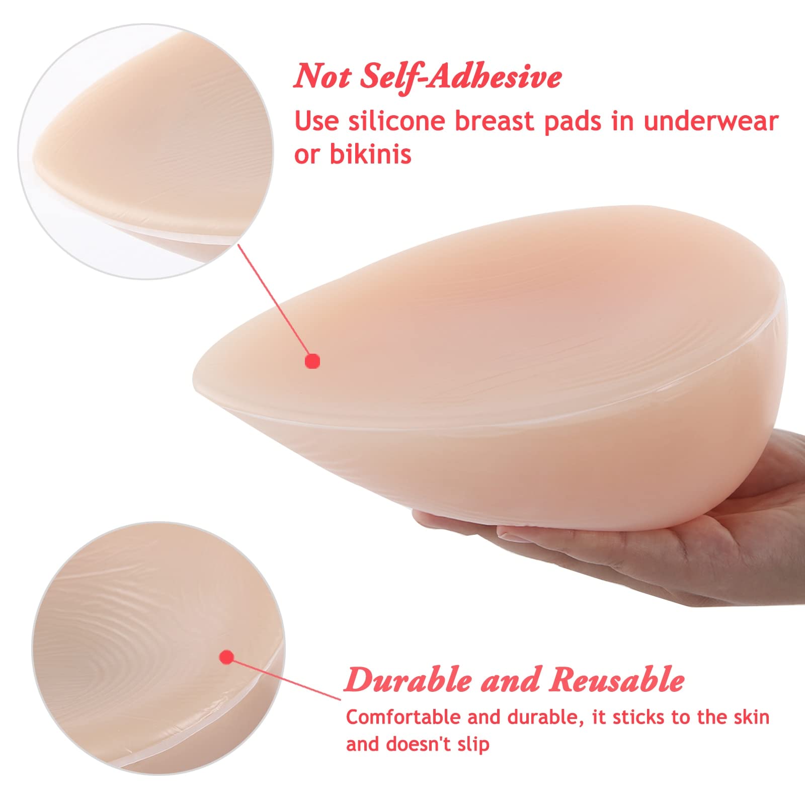 Mammaires en Silicone, 1 Paire Faux Sein Artificiel Poitrines de Silicones Faux Faux Sein-s Silicone, Prothese Mammaire Silicone pour Mastectomie Travestis Transsexuels Cosplay