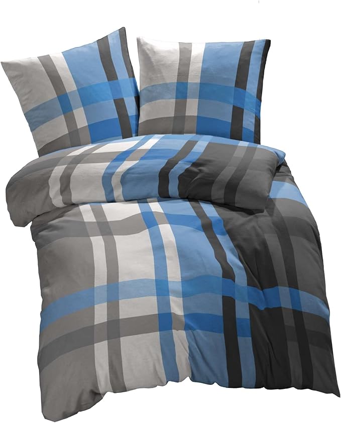 Gemütliche Seersucker Bettwäsche Aus 100% Baumwolle - Karo Design