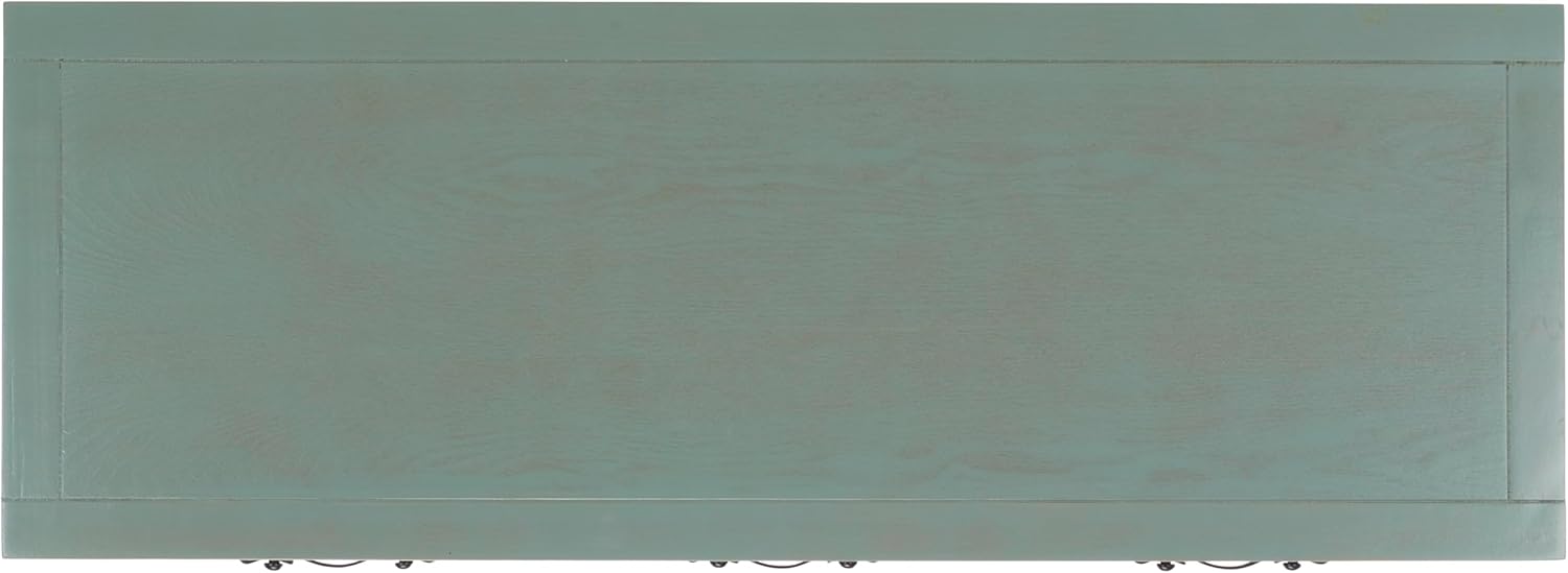 Safavieh Home Collection Aiden Barn Blue 3-Drawer Bottom Shelf Console Table