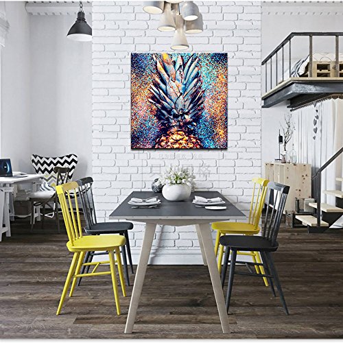Sechars Pineapple Canvas Wall Art Fashion Glamour Shine Picture Print For Girl Room Decoration Modern Square Artwork Gallery Wrapped Ready To Hang #TOP2