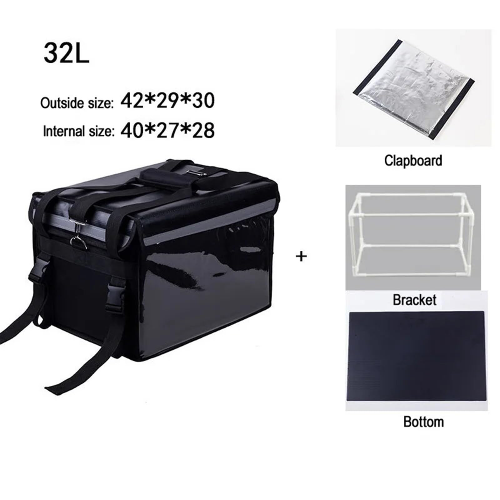 Bolsa Termica Bolsa térmica extragrande de 32 l for el coche, bolsa de hielo, bolsa térmica aislante for el almuerzo, bolsa de picnic for entrega de pizzas y alimentos frescos