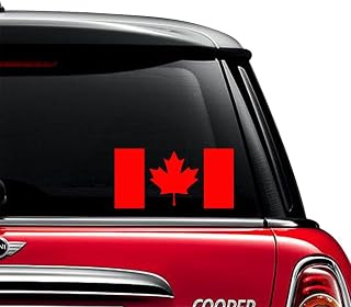 Canada Canadian Flag Maple Leaf Vinyl Decal Sticker For Car Truck Motorcycle Window Bumper Wall Laptop Size- (6 inch) / (15 cm) Wide / Color- Gloss Red