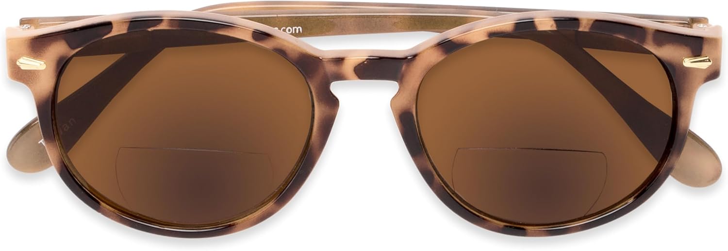 Readers.com Reading Sunglasses: The Drama Bifocal Reading Sunglasses, Acetate round Style for Men and Women