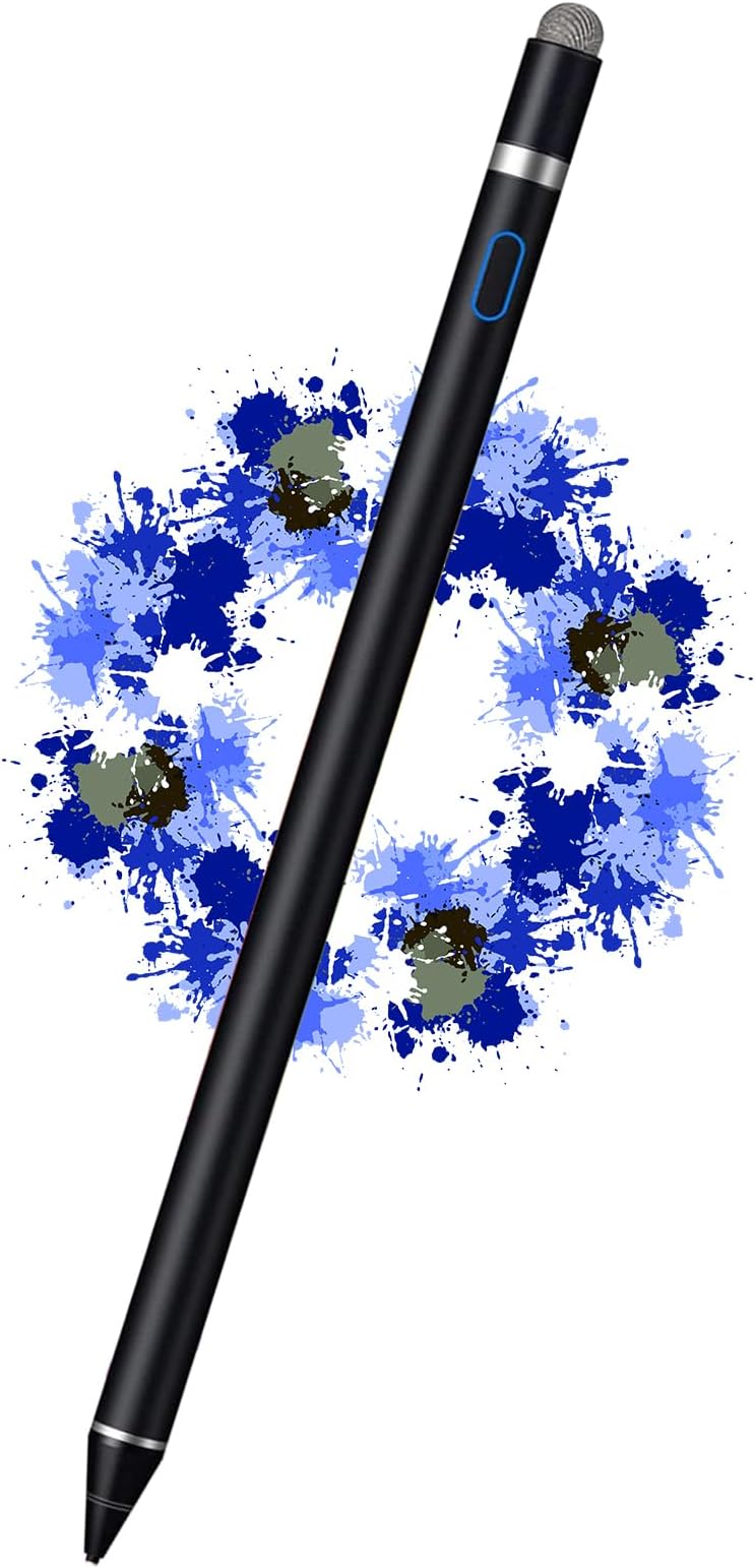 Stylus Pen for iPad, DOGAIN iPad Pencil for Touchscreen with Dual Touch Function, Active Digital Fine Point Pad Pen Compatible with Pad/Pro/Air/Mini/iPhone/Samsung//iOS/Android and More - Black