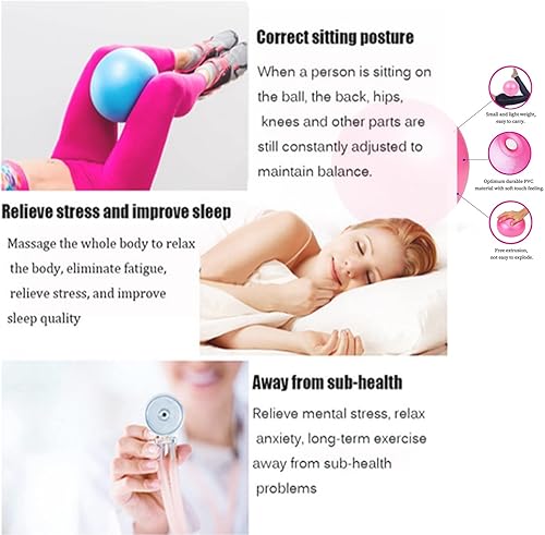 Miniatura 6 de 9-Inch Pilates Exercise Ball for Yoga, Barre, Fitness & Physical Therapy Mini Squishy Balance Ball for Home Workouts