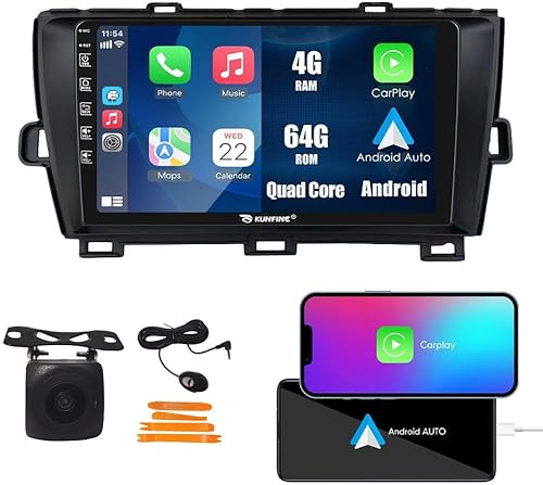 Miniatura 28 de Kunfine Coche CarPlay Android Navegación Automática Estéreo GPS Radio Cámara Pantalla 9 "IPS Pantalla Táctil Headunit Tablet Pad Media Player
