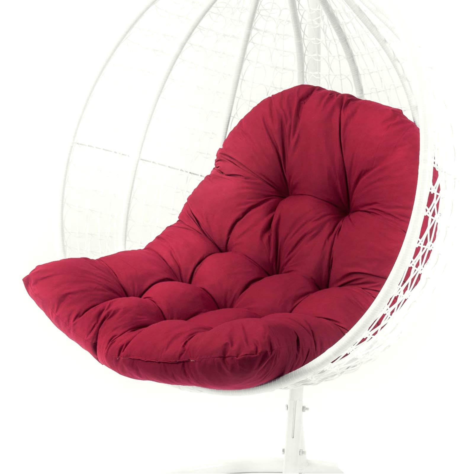 Kissen Für Eierstuhl, 120 * 80cm Hängesessel Kissen, Auflage Für Polyrattan/Rattan Hängeschaukel, Wasserdicht Und UV-beständig Sitzauflage Für Hängekorb -Runde Sitzkissen/Rückenkissen Für Hängesitz