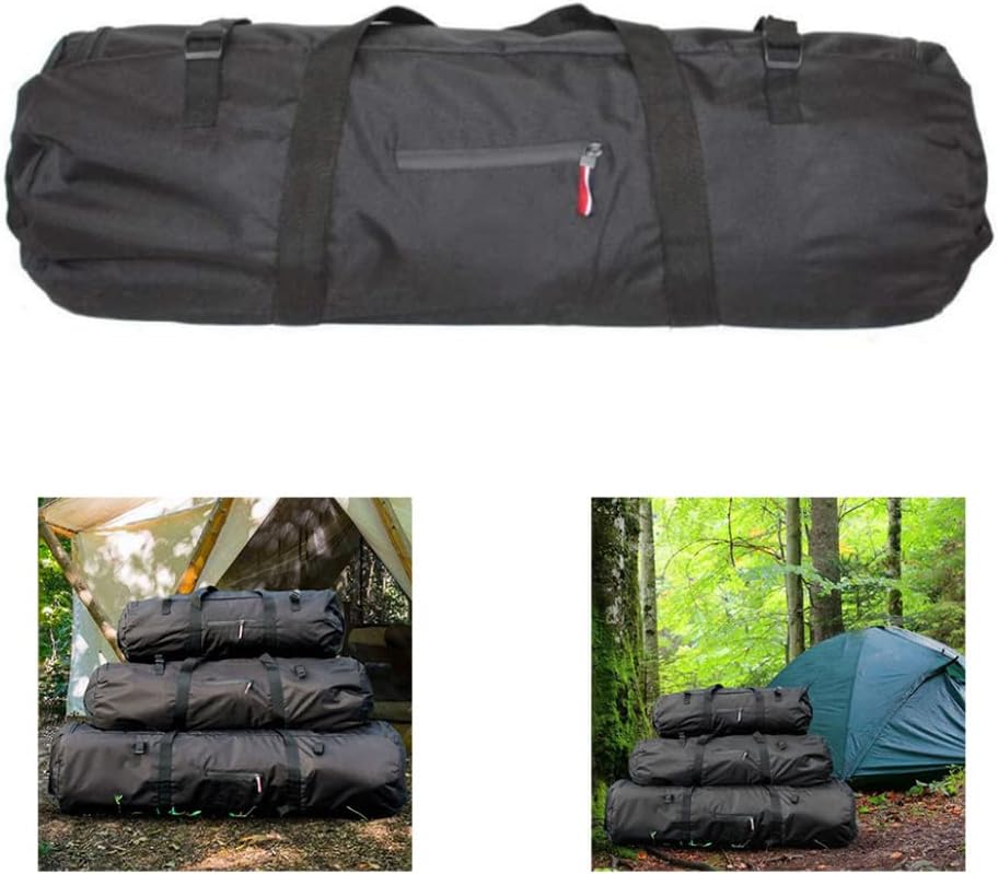 Long Duffle Bag, Waterproof Zipper Duffel Bag with Handles, Foldable Tent Bag, 20KG Heavy Loading Camping Tent, Storage Carrying Bag for Hiking Camping