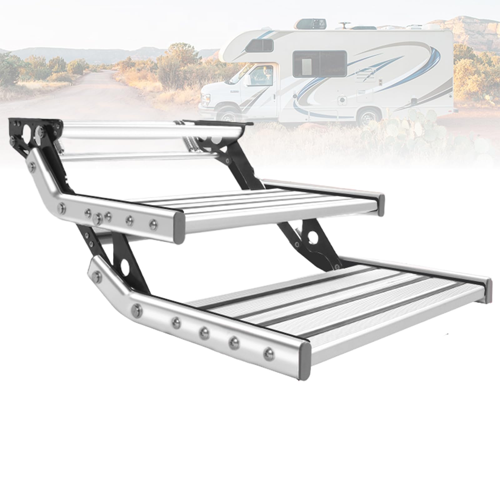 Marchepied caravane pliable double couche pour camping-car LED - 8