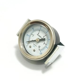 1/8" BSPP 0-140 PSI 40mm Diameter Air Compressor Pressure Gauge Axial Mount with Bracket