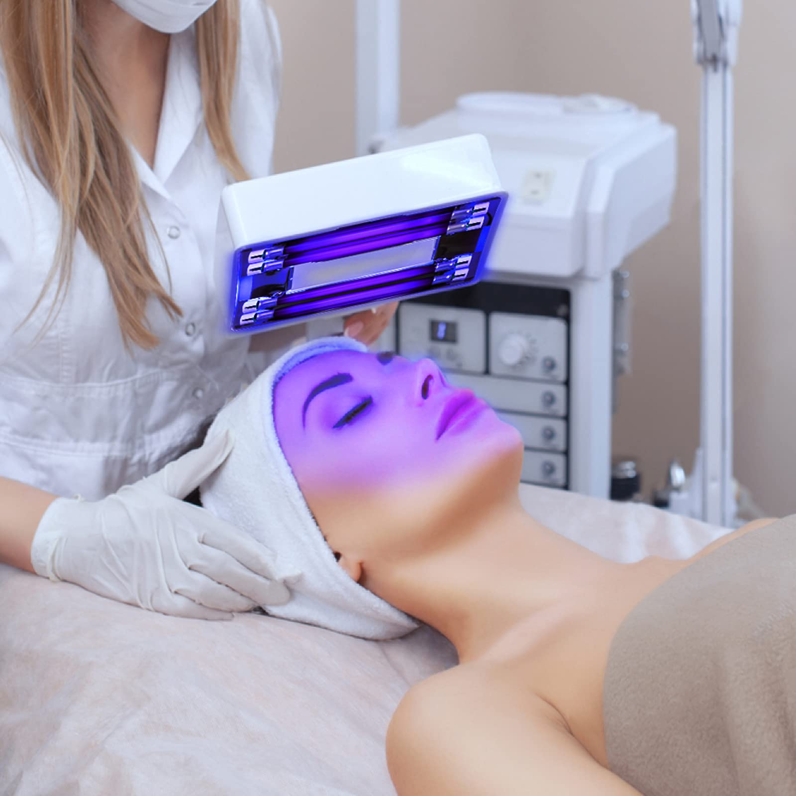 iklestar - Analizador de piel para lámpara de madera, portátil, con paño de sombra, máquina profesional de análisis de lupa facial para uso doméstico, salón de belleza, máquina de spa
