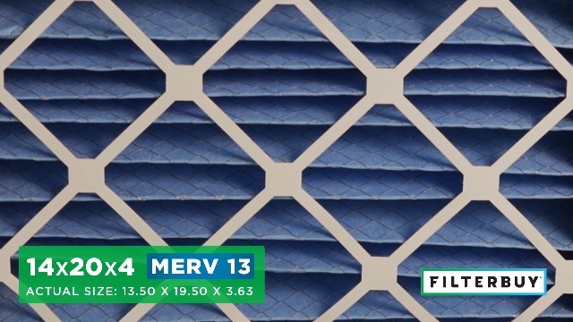 Image of Filterbuy 14x20x4 Air Filter MERV 13 Smoke & Allergy Defense (4-Pack)