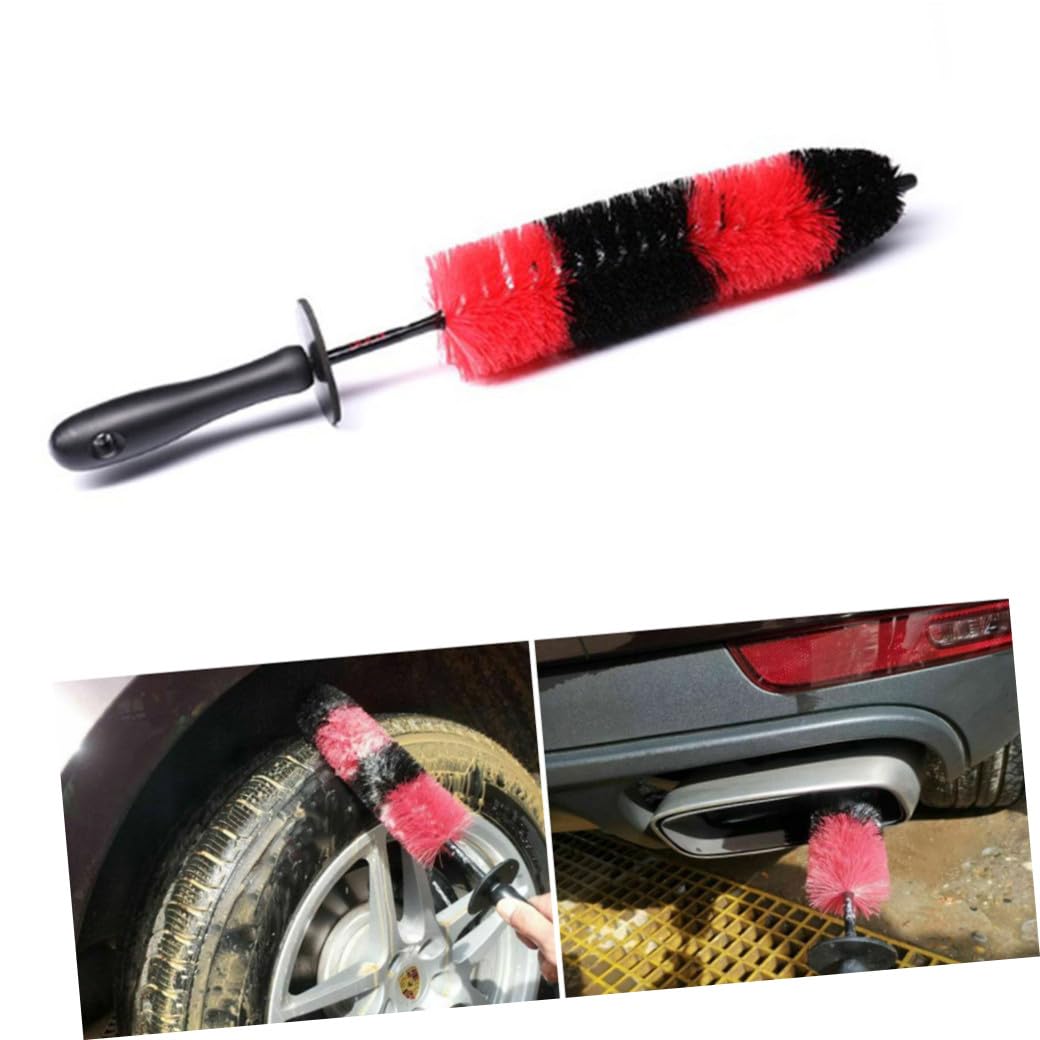 MAGICLULU 2pezzi Spazzola per Cerchi Auto da Setole Lunghe Pp e PE Multiuso per Pulizia Cerchioni Raggi Pneumatici e Terminali di Scarco