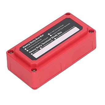 Wedinard Bus Bar, DC 48V M8 Neat Storage Power Distribution Block Easy Wiring for Boat (Red)
