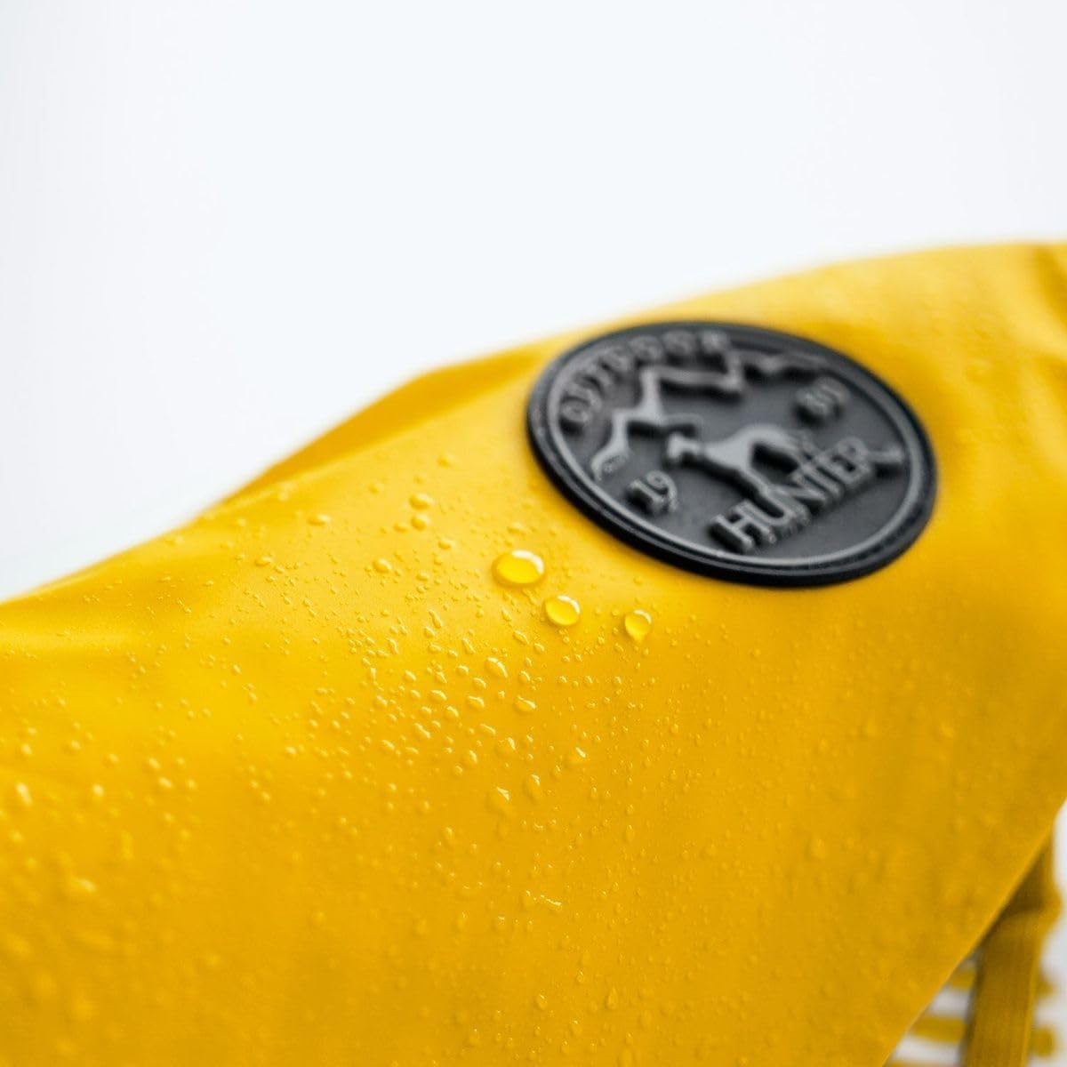 HUNTER Milford Chubasquero para Perro, Amarillo, Resistente al Agua y Viento, cinturón Abdominal Ajustable con Velcro, presillas elásticas para Ajuste Seguro, óptimo para arnés, Talla: 55 cm