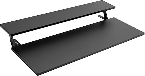 VIVO Tablero de mesa universal de 55 x 30 pulgadas de doble nivel para marcos de escritorio estándar y para sentarse a estar de pie altura ajustable
