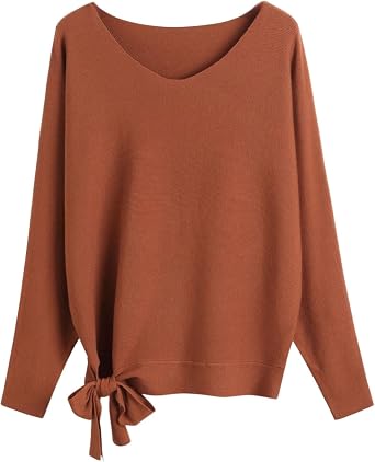 Oversized Crew Neck Knitted Sweaters Long Batwing Sleeve Pullovers Tops for Women