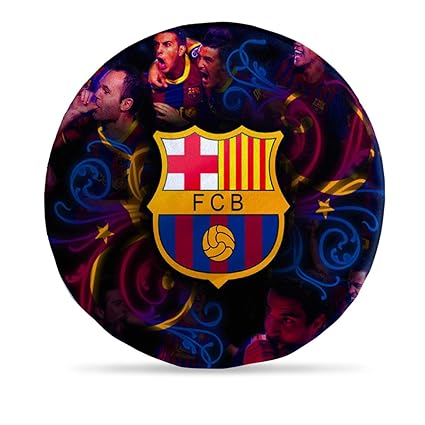 DreamVio Round Cushion/Foam Cushion Velvet Fabric Suitable for Wheelchair, Car Seat, Home, Outing Purpose (Multicolour, 14 x 14 inch) Design 77