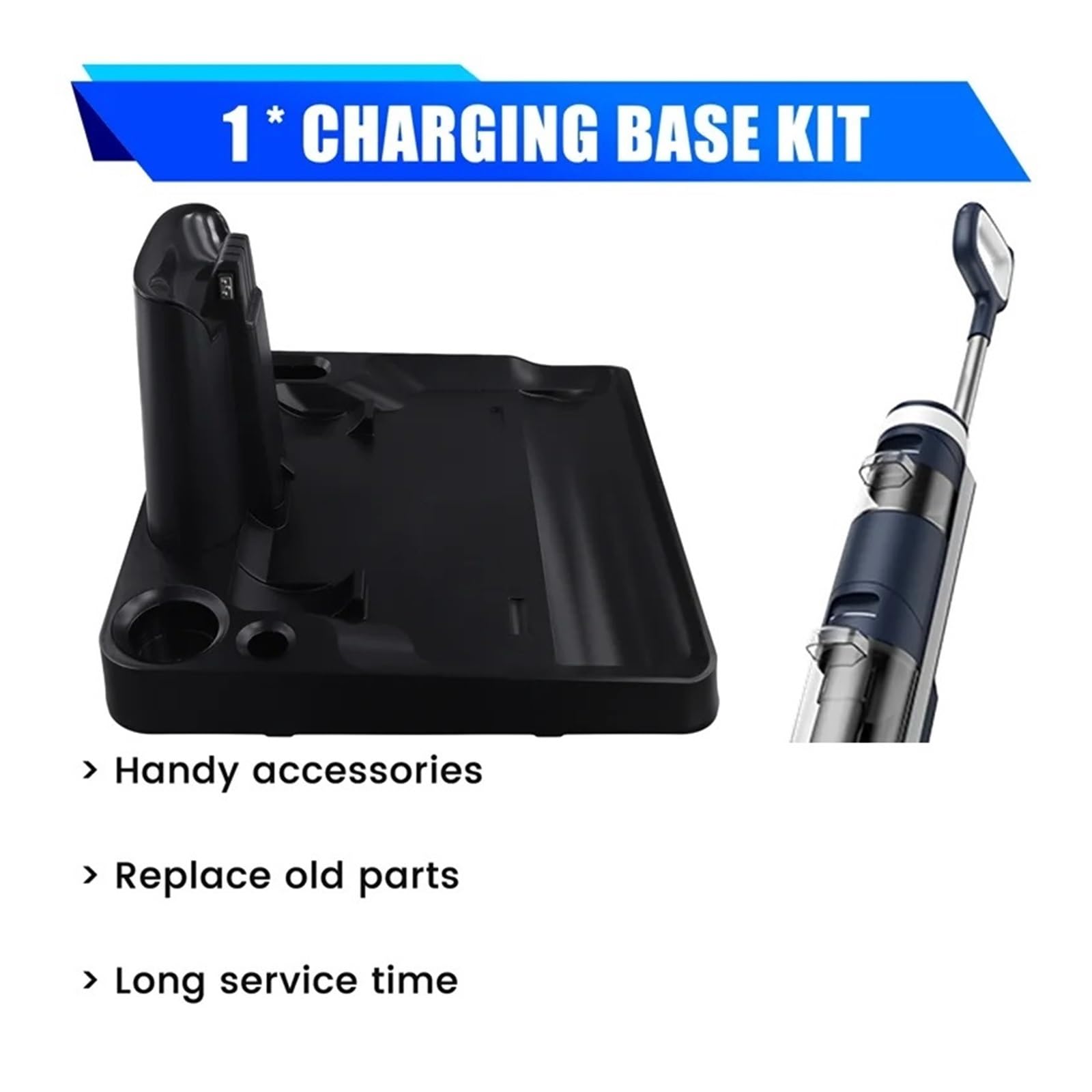 Zapasowa ładowarka bazowa, kompatybilna z odkurzaczem Tineco Floor ONE S7 Pro, stacja dokująca do odkurzacza na mokro i sucho(Charging Base 1PC)