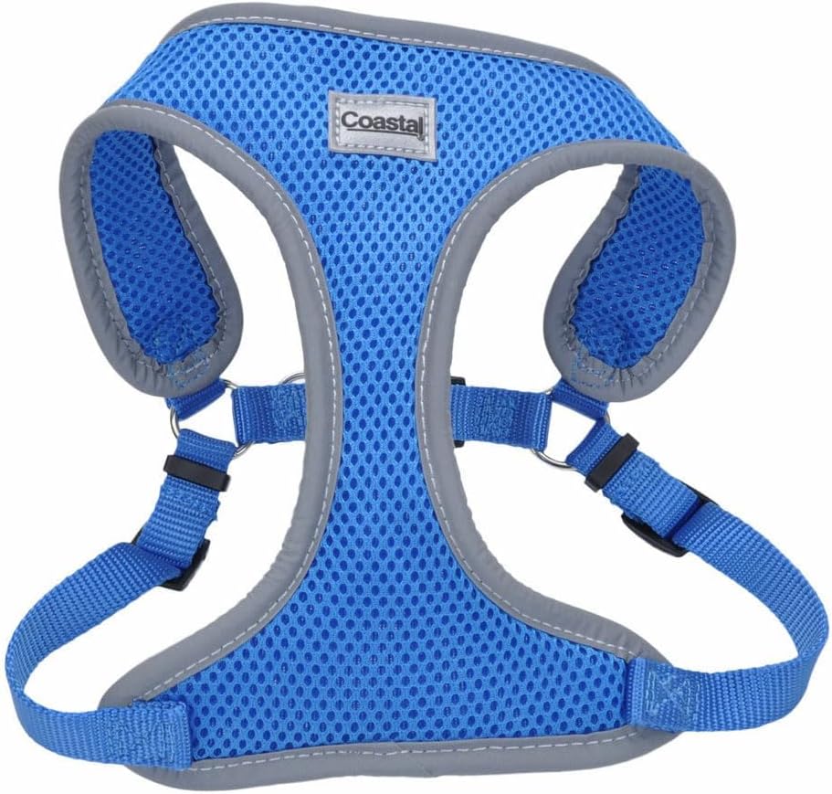 Coastal Pet Comfort Soft Reflective Wrap Adjustable Dog Harness – No-Pull Dog Harness for Small & Large Dogs – Blue Lagoon – 5/8″ x 16″–19″