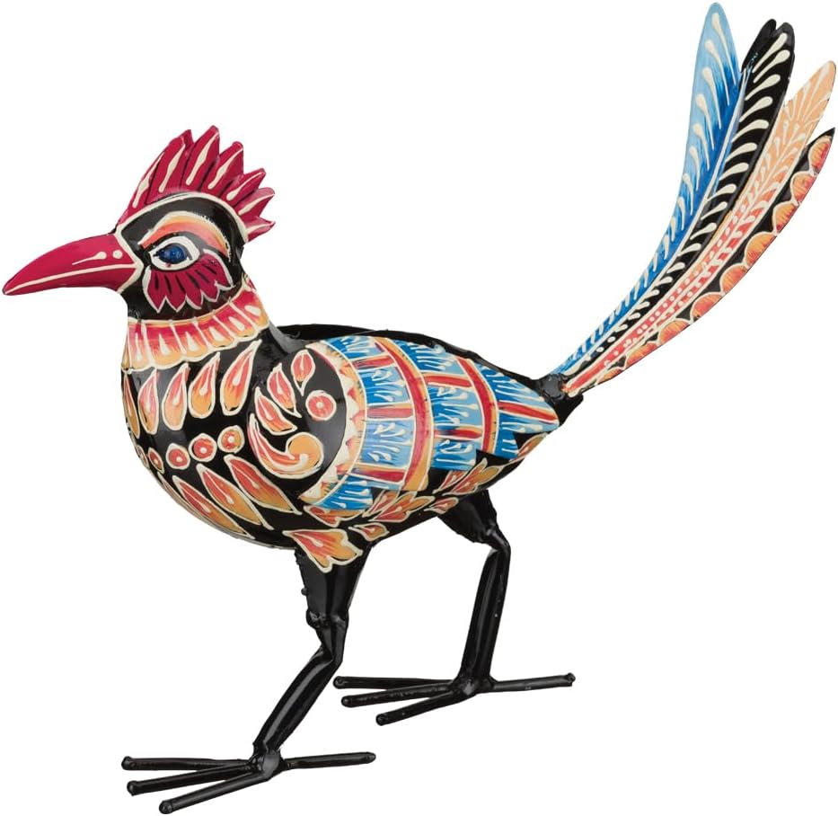 Regal Art & Gift Henna Roadrunner Decor - Decorative Metal Sculpture, Outdoor Bird Decor for Patio, Porch & Garden Décor - Medium