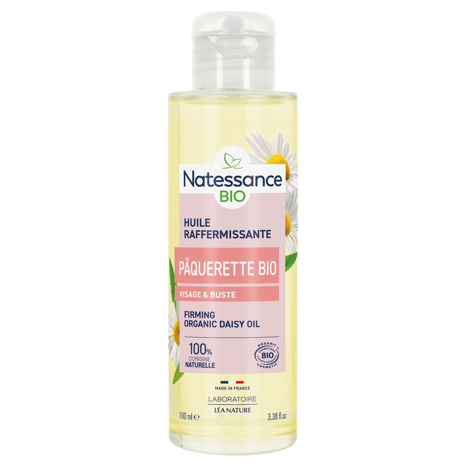 Natessance Certified Organic Cosmetic Bio Daisy Oil, 100 ml, Lot of 2