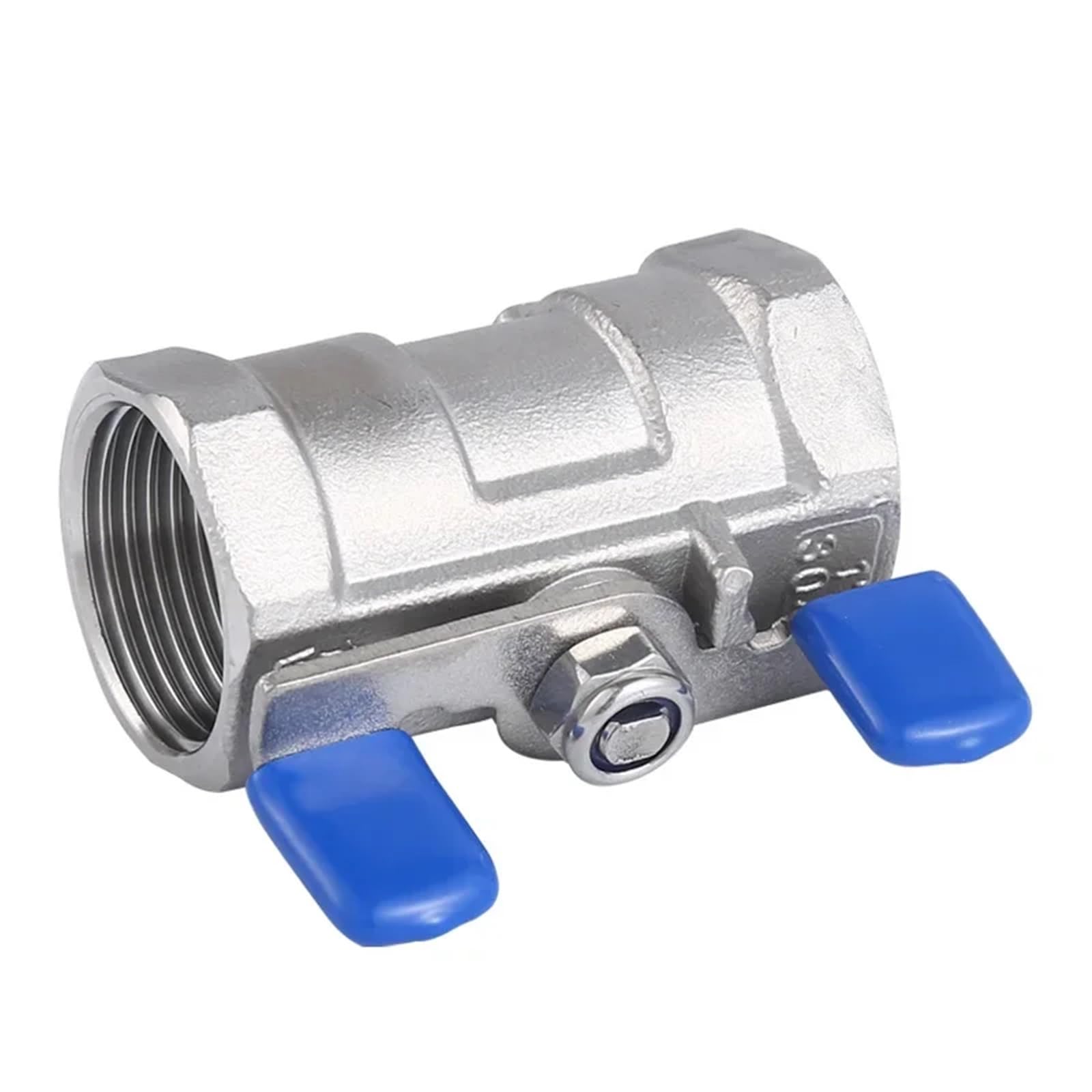 Valves Papillons Vannes à boisseau sphérique monobloc en acier inoxydable 304/316, filetage femelle 1/4'' - 1'', avec poignée papillon, DN8, 10, 15, 20, 25(3/4 in SS316)