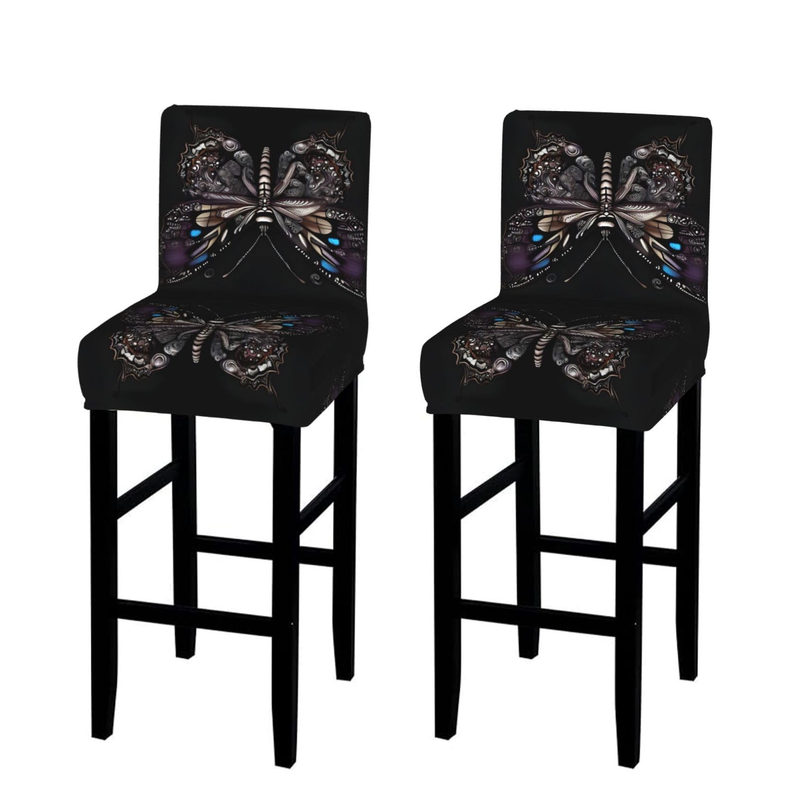 SXZVVBN Science Butterfly Stretch Bar Stool Covers Dining Seat