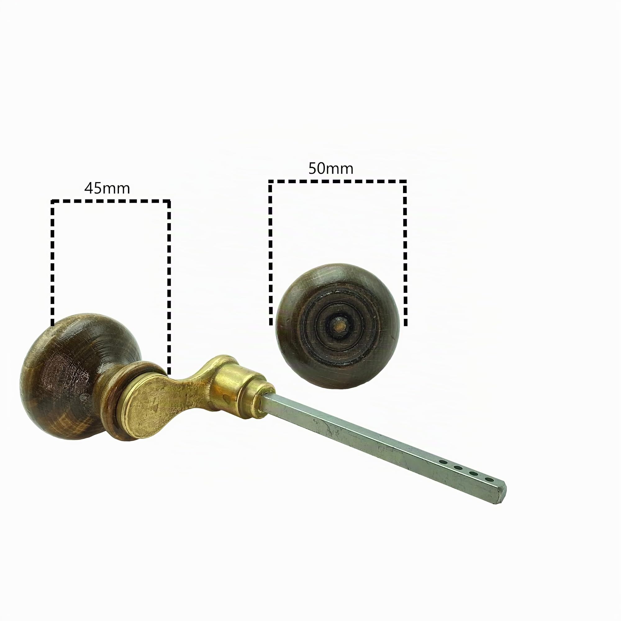 DUBOIS INDUSTRIES 107142 Manivelle Bordelaise, Noyer, 7x80mm