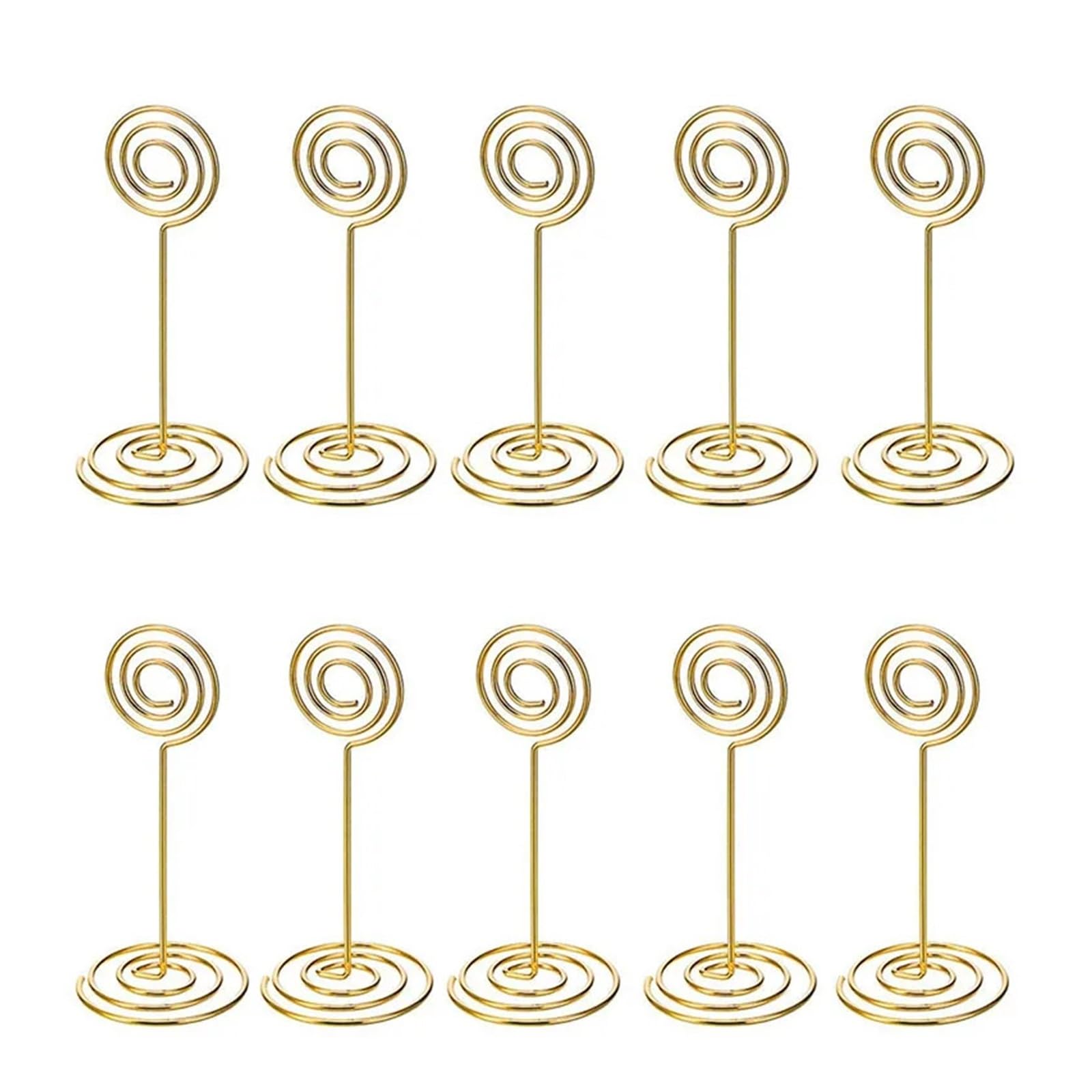 Lujauey Memo Clip Holder 20Pcs Wedding Table Number Name Place Cards Holders Stands Note Menu Clip For Party Event Banquet Decorations for Wedding Party Office Memo(Gold)