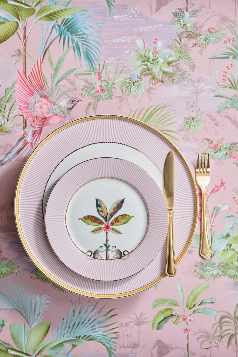 Pip Studio La Majorelle Brotteller pink mit Palme 17 cm