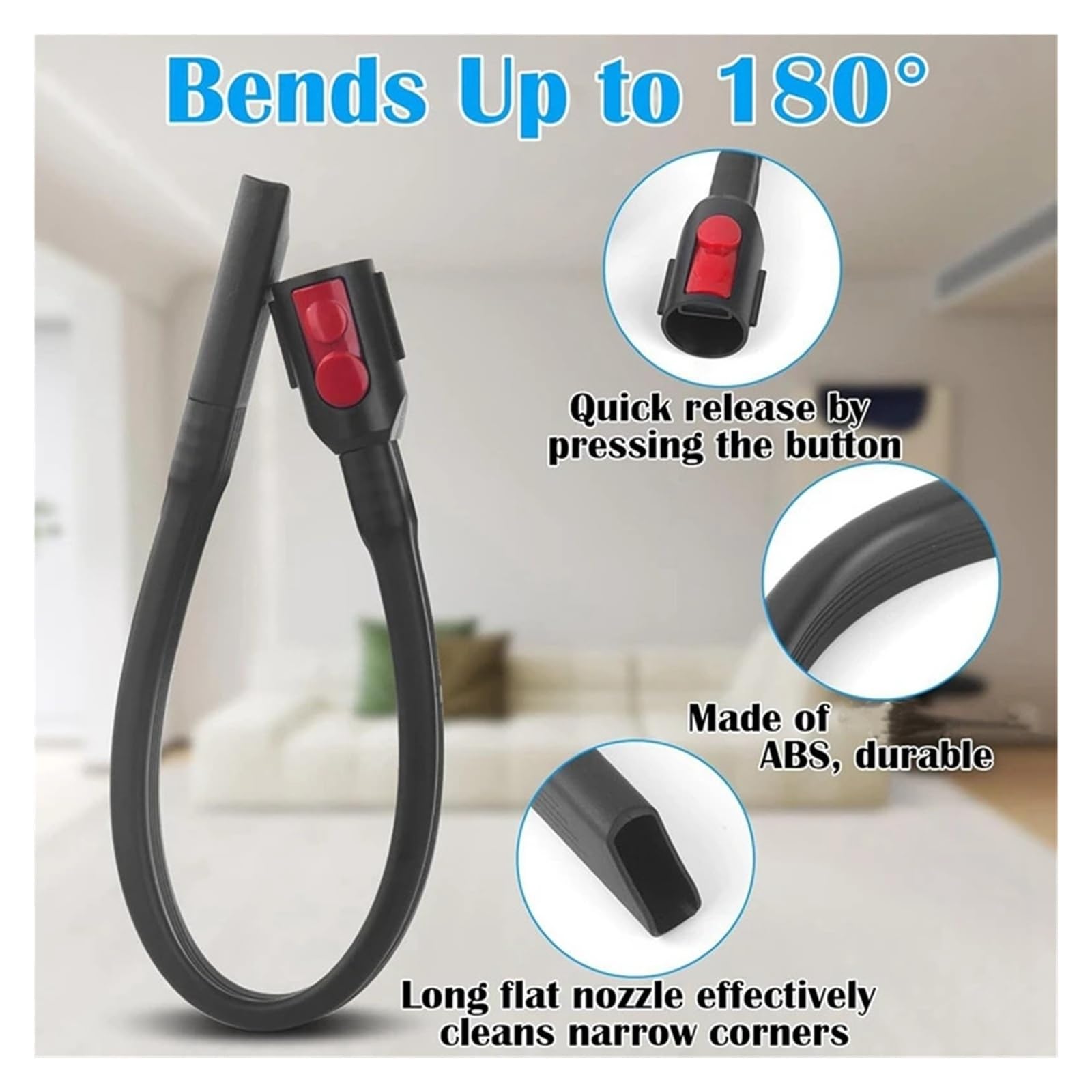 Boquilla Flexible para Ranuras, Compatible con Dyson V11 V10 V8 V7