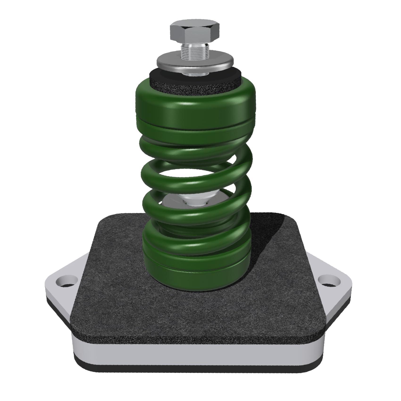 Senor Antivibrantes con Muelle para Unidades Exteriores de Sistemas de Climatización, Soportes Antivibratorios para Motores de Aire Acondicionado, Megol, Juego de 4, Capacidad Máx 180 Kg (Verde)