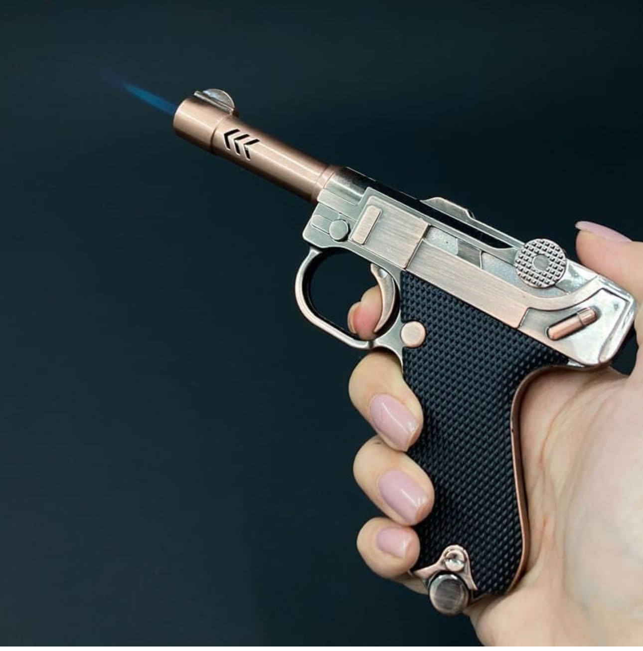WBD Antique Pistol Gun Lighter Refillable Jet Flame Windproof Lighter Metal Body Unique Cigarette Lighter-picture-15