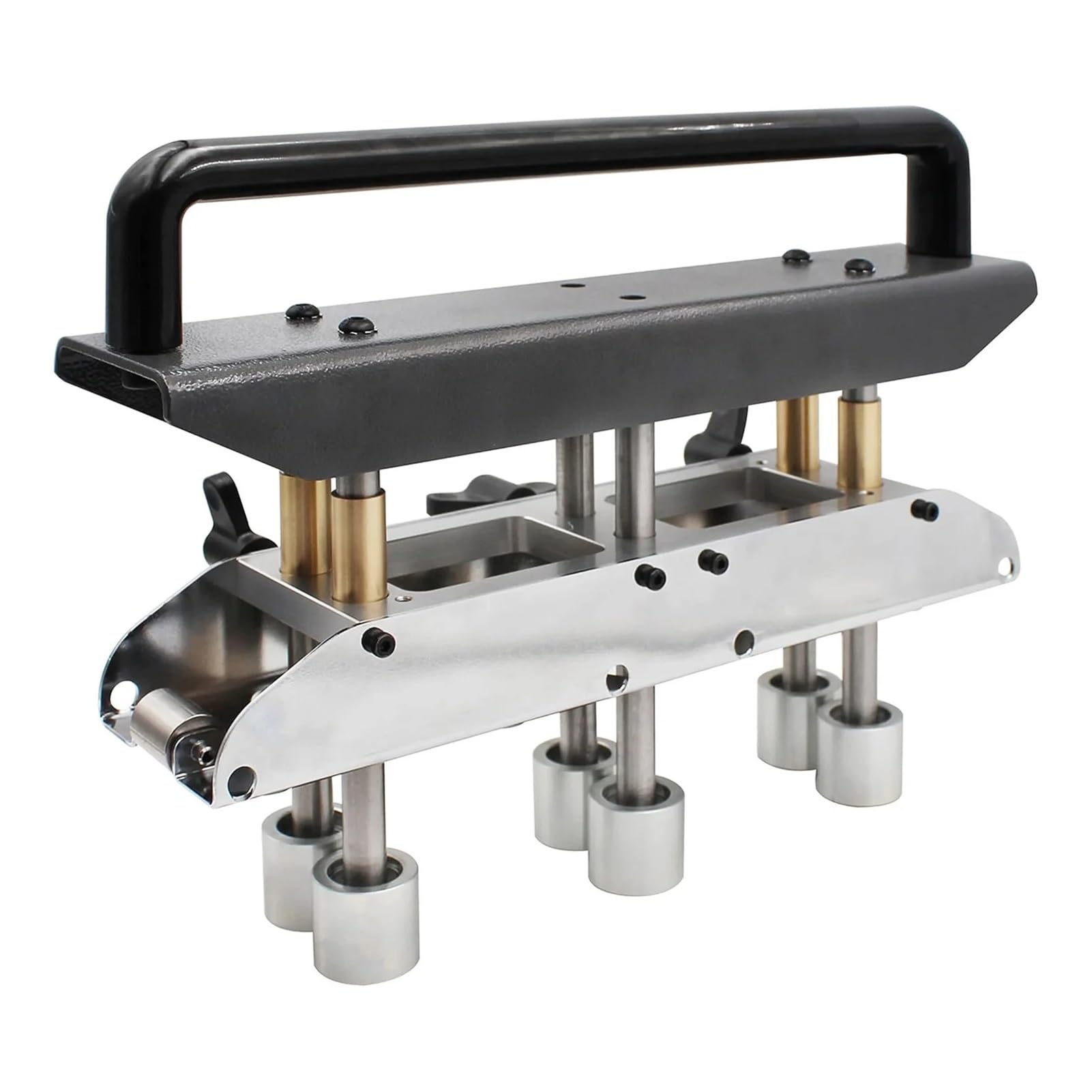 Rsgxlfqzvak 13-130Mm Bending Machine, Metal Sheet Bending Tool, Secure Clamping 0‑90 Degree Angle, High Efficiency 3 Station Roller Bender For Factory Gara
