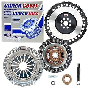 Exedy Clutch Kit KHC05 with ClutchMaxPRO Chromoly Flywheel Replacement for 1994-2001 Integra 1.8 1994-1997 Civic Si 1994-1997 Civic Del Sol VTEC 1.6 1997-2001 CR-V 2.0 B16 B18 B 20