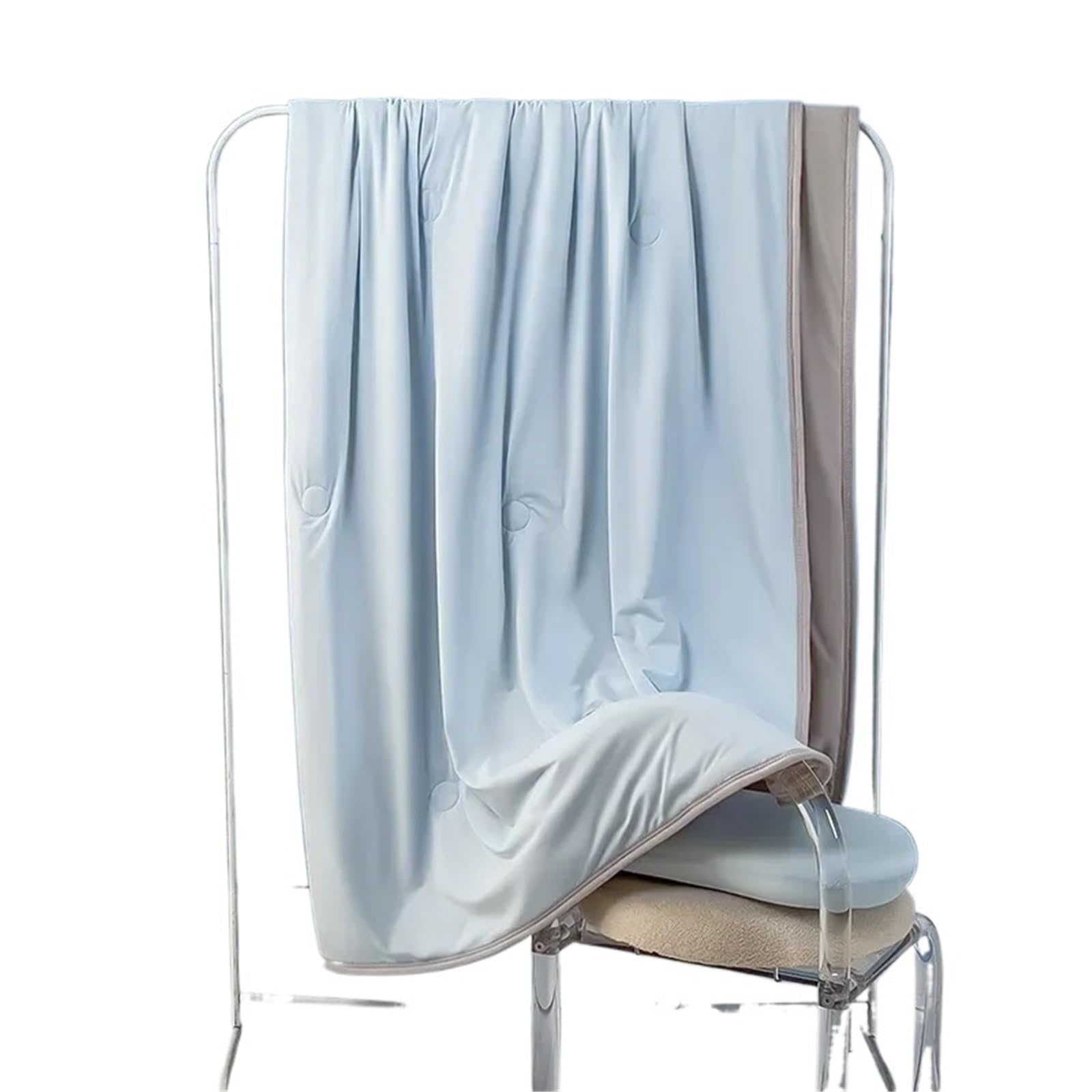 EBzvblxm Cooling Blanket for Summer, Cooling Silk Blanket Machine Washable Breathable Multicolor Multiple Sizes(Blue,100X150cm)