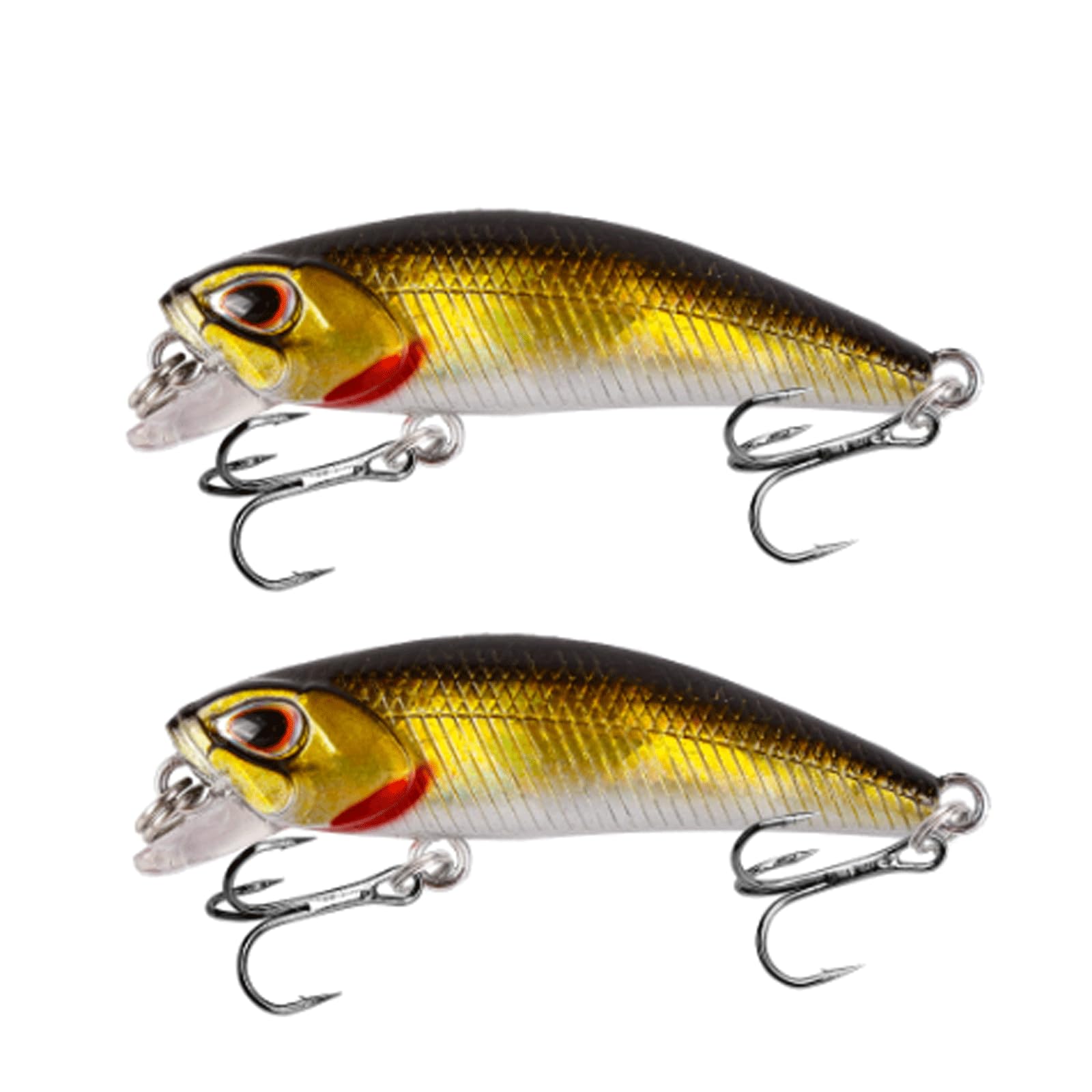 IvyLoutish Fishing Lure Bait 2 Pcs Wobblers 4.5cm 3.5g Sinking Artificial Plastic Hard Bait Mini Minnow Fishing Bait Crankbait Jerkbait Tackle Fishing Tackle