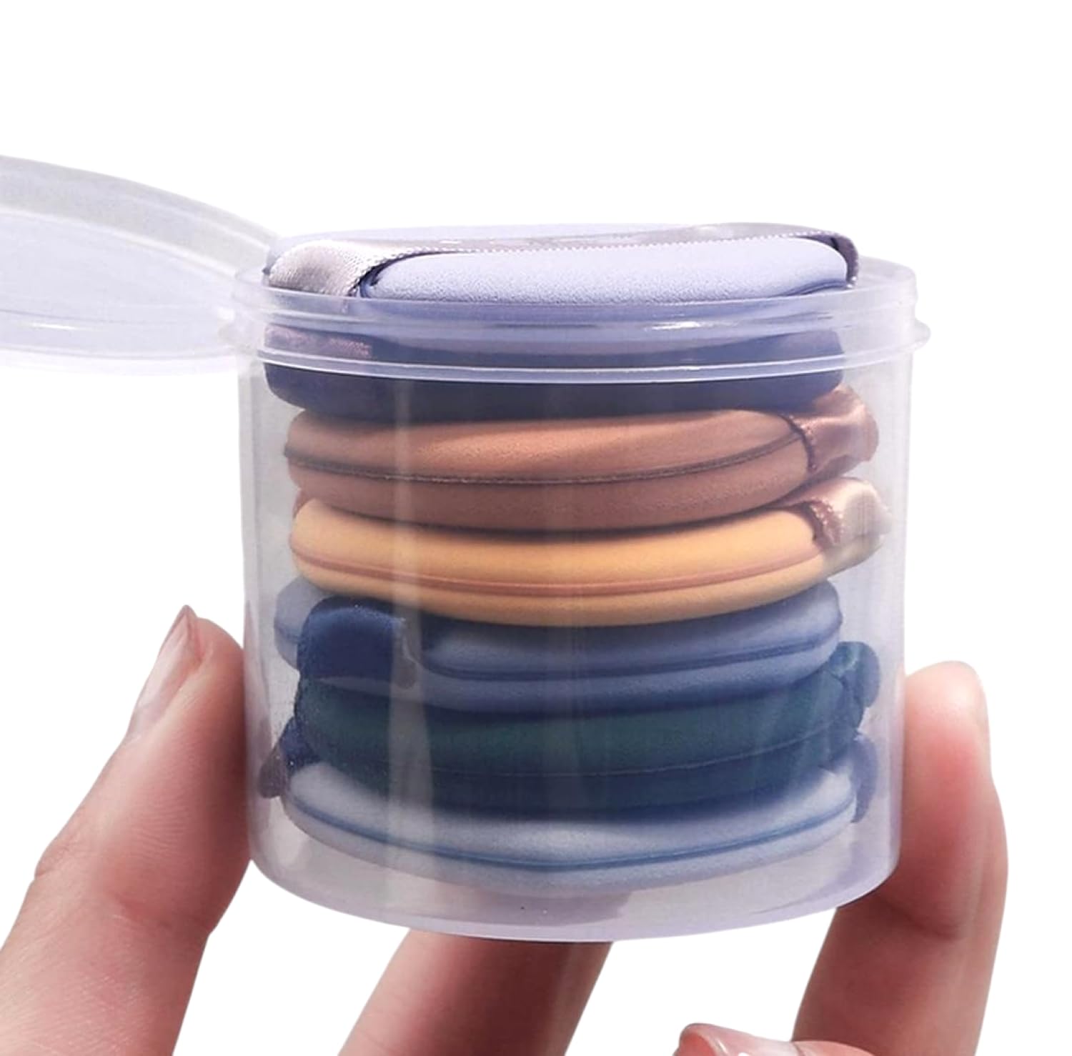 7 Pcs Beauty Blender with Storage Box Makeup Sponges, Air Cushion Powder Puff Beauty Tools Women Professional Cosmetic Puff with Box Powder Sponge Dry & Wet Use (Multicolor)-image-25