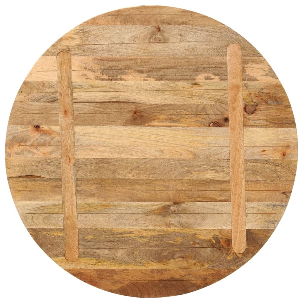 Dessus de table Ø 80x3,8 cm rond bois de manguier massif