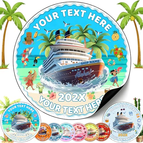 Imán personalizado para puerta de crucero con foto y texto miniatura 1